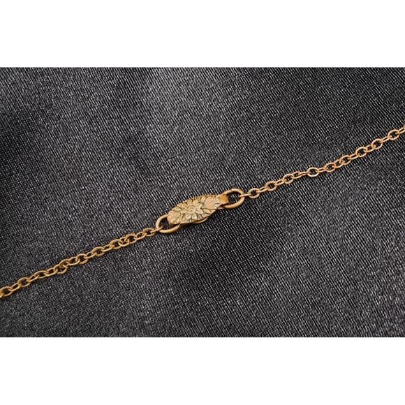 Antique (circa 1880–1915) Gold-Tone Book Locket Necklace With Ornate Detailing & - Picture 5 of 5